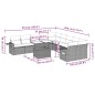 vidaXL Set Divani da Giardino 11 pz con Cuscini in Polyrattan Grigio vidaXL Set Divani da Giardino 11 pz con Cuscini in Polyrattan Grigio