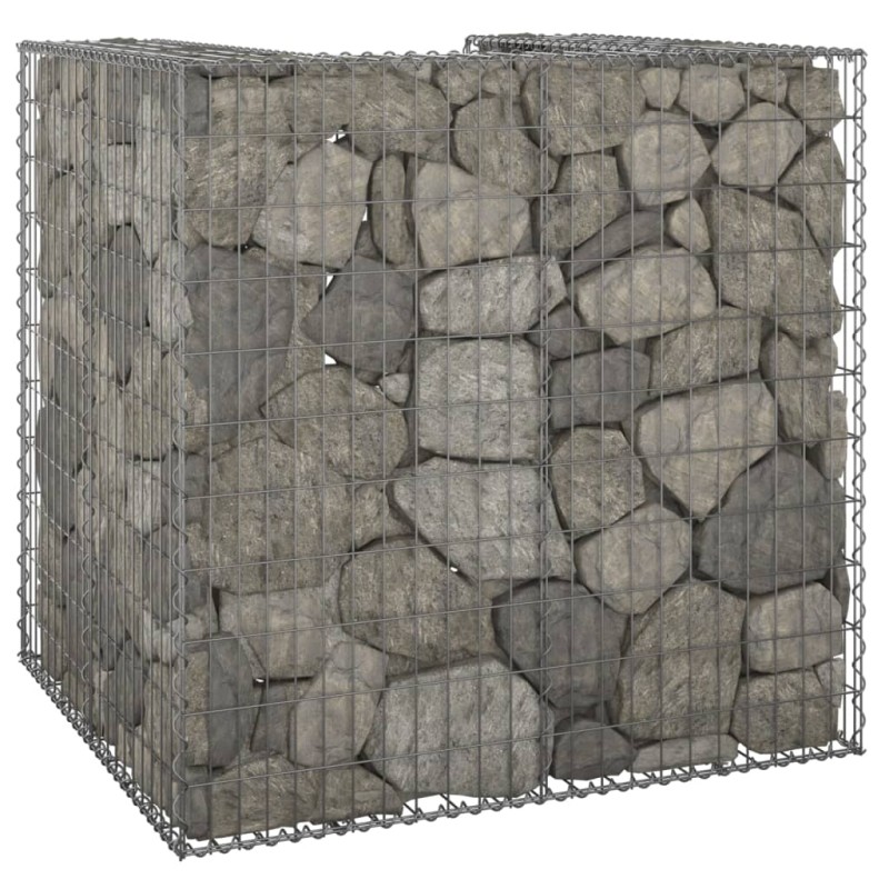 Gabbione per Bidoni in Acciaio Zincato 110x100x110 cm Gabbione per Bidoni in Acciaio Zincato 110x100x110 cm