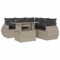 vidaXL Set Divano da Giardino 6pz con Cuscini Grigio Chiaro Polyrattan vidaXL Set Divano da Giardino 6pz con Cuscini Grigio Chiaro Polyrattan