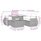 vidaXL Set Divano da Giardino 6pz con Cuscini Grigio Chiaro Polyrattan vidaXL Set Divano da Giardino 6pz con Cuscini Grigio Chiaro Polyrattan