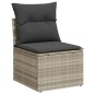 vidaXL Set Divano da Giardino 9pz con Cuscini Grigio Chiaro Polyrattan vidaXL Set Divano da Giardino 9pz con Cuscini Grigio Chiaro Polyrattan