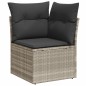 vidaXL Set Divani da Giardino 11 pz con Cuscini in Polyrattan Grigio vidaXL Set Divani da Giardino 11 pz con Cuscini in Polyrattan Grigio