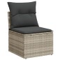 vidaXL Set Divani da Giardino 11 pz con Cuscini in Polyrattan Grigio vidaXL Set Divani da Giardino 11 pz con Cuscini in Polyrattan Grigio