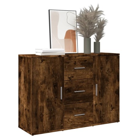 vidaXL Credenza Rovere Fumo 90,5x29,5x65 cm in Truciolato