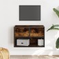 vidaXL Mobile Porta TV Rovere Fumo 60x31x39,5 cm in Legno e Metallo