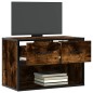 vidaXL Mobile Porta TV Rovere Fumo 60x31x39,5 cm in Legno e Metallo