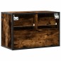 vidaXL Mobile Porta TV Rovere Fumo 60x31x39,5 cm in Legno e Metallo