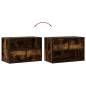 vidaXL Mobile Porta TV Rovere Fumo 60x31x39,5 cm in Legno e Metallo