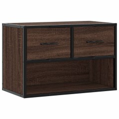 vidaXL Mobile TV Rovere Marrone 60x31x39,5cm in Truciolato e Metallo