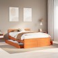 vidaXL Giroletto senza Materasso con Testata Marrone Cera 160x200 Pino vidaXL Giroletto senza Materasso con Testata Marrone Cera 160x200 Pino
