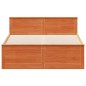 vidaXL Giroletto senza Materasso con Testata Marrone Cera 160x200 Pino vidaXL Giroletto senza Materasso con Testata Marrone Cera 160x200 Pino