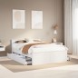 vidaXL Giroletto senza Materasso con Testata Bianco 150x200 cm Pino vidaXL Giroletto senza Materasso con Testata Bianco 150x200 cm Pino