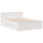 vidaXL Giroletto senza Materasso con Testata Bianco 150x200 cm Pino vidaXL Giroletto senza Materasso con Testata Bianco 150x200 cm Pino
