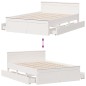 vidaXL Giroletto senza Materasso con Testata Bianco 150x200 cm Pino vidaXL Giroletto senza Materasso con Testata Bianco 150x200 cm Pino