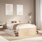 vidaXL Giroletto senza Materasso con Testata 135x190 cm Massello Pino vidaXL Giroletto senza Materasso con Testata 135x190 cm Massello Pino