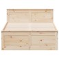 vidaXL Giroletto senza Materasso con Testata 135x190 cm Massello Pino vidaXL Giroletto senza Materasso con Testata 135x190 cm Massello Pino