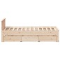 vidaXL Giroletto senza Materasso con Testata 135x190 cm Massello Pino vidaXL Giroletto senza Materasso con Testata 135x190 cm Massello Pino