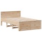 vidaXL Giroletto senza Materasso con Testata 135x190 cm Massello Pino vidaXL Giroletto senza Materasso con Testata 135x190 cm Massello Pino
