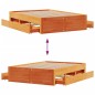 vidaXL Giroletto senza Materasso con Cassetti Marrone Cera 140x200Pino