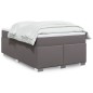 vidaXL Giroletto a Molle con Materasso Grigio 120x190 cm in Similpelle vidaXL Giroletto a Molle con Materasso Grigio 120x190 cm in Similpelle