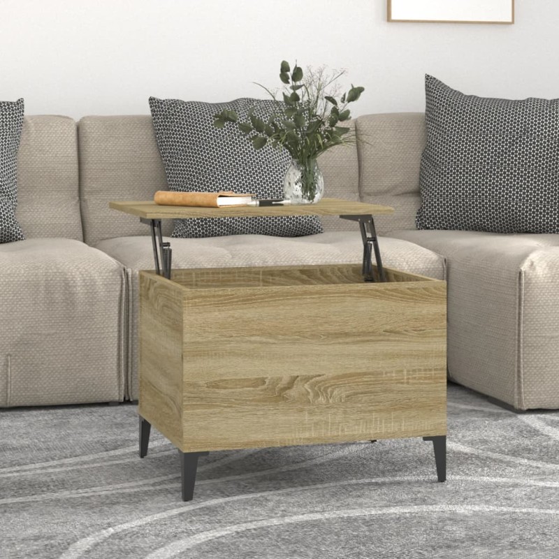 vidaXL Tavolino Salotto Rovere Sonoma 60x44,5x45 cm Legno Multistrato vidaXL Tavolino Salotto Rovere Sonoma 60x44,5x45 cm Legno Multistrato
