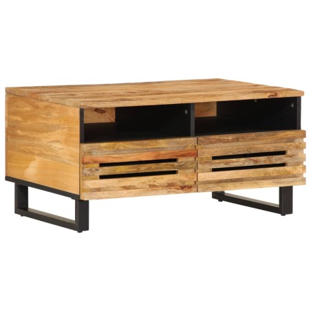 vidaXL Tavolino da Salotto 80x55x40 cm Legno Massello di Mango Grezzo