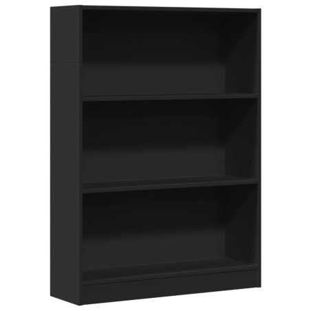 vidaXL Libreria Nera 80x24x109 cm in Legno Multistrato