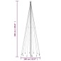 Albero di Natale con Puntale Bianco Freddo 732 LED 500 cm Albero di Natale con Puntale Bianco Freddo 732 LED 500 cm