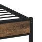 vidaXL Giroletto senza Materaso in Metallo Rovere Fumo 193x203 cm vidaXL Giroletto senza Materaso in Metallo Rovere Fumo 193x203 cm
