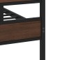 vidaXL Giroletto senza Materaso in Metallo Rovere Marrone 180x200 cm