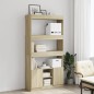 vidaXL Credenza Rovere Sonoma 92x33x180 cm in Legno Multistrato vidaXL Credenza Rovere Sonoma 92x33x180 cm in Legno Multistrato