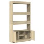 vidaXL Credenza Rovere Sonoma 92x33x180 cm in Legno Multistrato vidaXL Credenza Rovere Sonoma 92x33x180 cm in Legno Multistrato