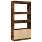 vidaXL Credenza Rovere Fumo 92x33x180 cm in Legno Multistrato
