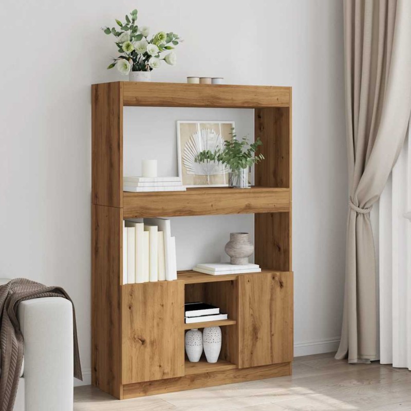 vidaXL Credenza Rovere Artigianale 92x33x140 cm in Legno Multistrato vidaXL Credenza Rovere Artigianale 92x33x140 cm in Legno Multistrato
