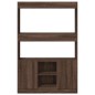 vidaXL Credenza Rovere Marrone 92x33x140 cm in Legno Multistrato