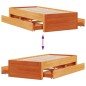 vidaXL Giroletto senza Materasso con Cassetti Marrone Cera 100x200 cm vidaXL Giroletto senza Materasso con Cassetti Marrone Cera 100x200 cm