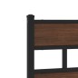 vidaXL Testiera Rovere Marrone 120 cm in Acciaio e Truciolato vidaXL Testiera Rovere Marrone 120 cm in Acciaio e Truciolato