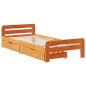 vidaXL Letto senza Materasso Marrone Cera 90x200 cm Legno di Pino vidaXL Letto senza Materasso Marrone Cera 90x200 cm Legno di Pino