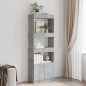 vidaXL Credenza Grigio Cemento 63x33x180 cm in Truciolato vidaXL Credenza Grigio Cemento 63x33x180 cm in Truciolato