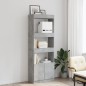 vidaXL Credenza Grigio Cemento 63x33x180 cm in Truciolato vidaXL Credenza Grigio Cemento 63x33x180 cm in Truciolato
