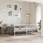 vidaXL Giroletto con Testiera e Pediera Metallo Bianco 180x200 cm vidaXL Giroletto con Testiera e Pediera Metallo Bianco 180x200 cm