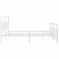 vidaXL Giroletto con Testiera e Pediera Metallo Bianco 180x200 cm vidaXL Giroletto con Testiera e Pediera Metallo Bianco 180x200 cm