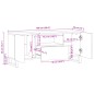 vidaXL Mobile Porta TV 100x34x46 cm in Legno Massello di Acacia