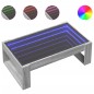 vidaXL Tavolino da Salotto con LED Infinity Grigio Sonoma 90x53x30 cm