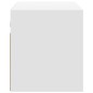 vidaXL Mobile TV a Parete con Luci LED Bianco 80x31x35 cm vidaXL Mobile TV a Parete con Luci LED Bianco 80x31x35 cm