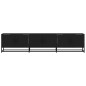 vidaXL Mobile Porta TV Nero 180x35x41 cm in Truciolato