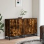 vidaXL Credenza Rovere Fumo 134x35x76 cm in Truciolato vidaXL Credenza Rovere Fumo 134x35x76 cm in Truciolato