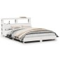 vidaXL Letto senza Materasso Bianco 160x200 cm Legno Massello di Pino vidaXL Letto senza Materasso Bianco 160x200 cm Legno Massello di Pino
