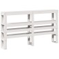 vidaXL Letto senza Materasso Bianco 135x190 cm Legno Massello di Pino vidaXL Letto senza Materasso Bianco 135x190 cm Legno Massello di Pino