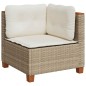 vidaXL Set Divano da Giardino 6 pz con Cuscini Beige in Polyrattan vidaXL Set Divano da Giardino 6 pz con Cuscini Beige in Polyrattan